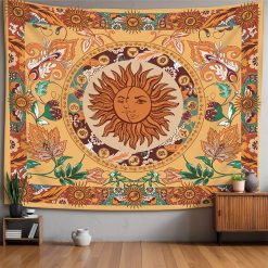Tenture Murale Bohème Astres Solaires & Jardin d’Automne