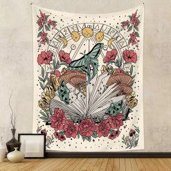 Tenture Murale Hippie « Jardin Onirique des Papillons »