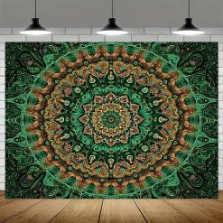 Tenture Murale Mandala “Alchimie Émeraude & Bronze”