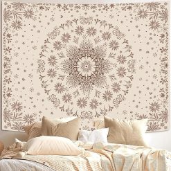 Tenture Murale Mandala “Constellation Bohème Sable”