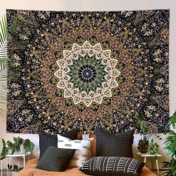 Tenture Murale Mandala - Éveil Floral Étoilé