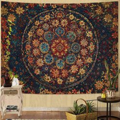 Tenture Murale Mandala “Floraison Bohème Éclatante”