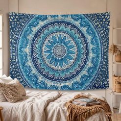 Tenture Murale Mandala Souffle d’Azur Apaisant