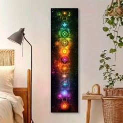 Tenture Murale Zen « Ascension des Chakras Lumineux »