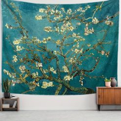 Tenture Murale « Floraison d’Amandier Céleste » - Inspirée de Vincent van Gogh