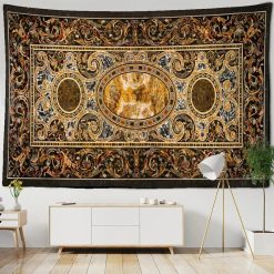Tenture Murale Hippie Palais Baroque Noir & Or