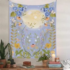 Tenture Murale Hippie Prairie Lunaire Pastel