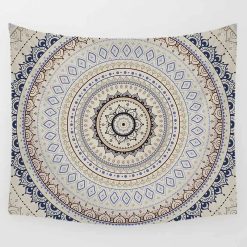 Tenture Murale Mandala “Azura Sable & Indigo Sacré”