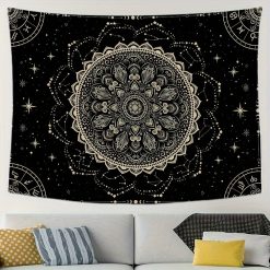 Tenture Murale Mandala “Zodiaque Céleste & Nuit Astrale”