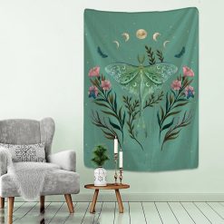 Avant 'Tenture Murale Hippie Papillon Lunaire & Harmonie Sauge