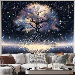 Tenture Arbre de Vie - Éclat Quantique & Racines de Lumière
