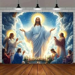 Tenture Murale Art Chrétien Le Christ Lumière Éternelle