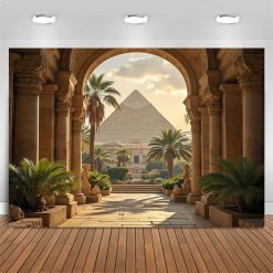Tenture Murale Égyptienne "Portail des Pyramides Sacrées"