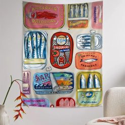 Tenture Murale Bord de Mer - Boîtes de Sardines “Art Marin Vintage”