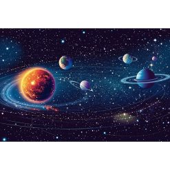 Tenture Murale Espace « Harmonie des Orbites Célestes »