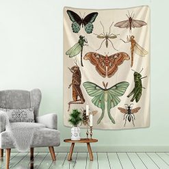 Tenture Murale Hippie Insectes Vintage & Papillons Naturalistes