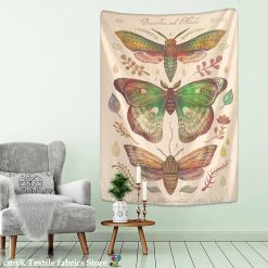 Tenture Murale Hippie Papillons & Moths Vintage Naturaliste