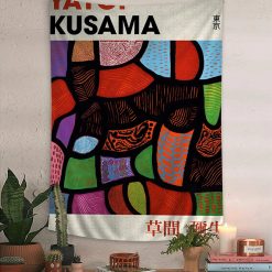 Tenture Murale Japonaise Hommage à Yayoi Kusama Fragments Intérieurs