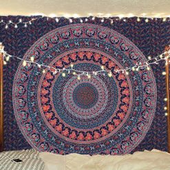 Tenture Murale Mandala Éléphants Sacrés d’Inde