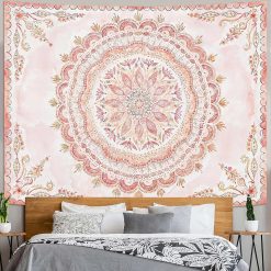 Tenture Murale Mandala Étoile Cosmique Colorée