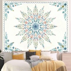 Tenture Murale Mandala Floral Aquarelle Printanière