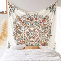Tenture Murale Mandala Floral Bohème Automnal