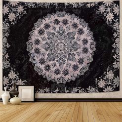Tenture Murale Mandala Nuit Étoilée Florale