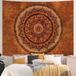 Tenture Murale Mandala Terre d’Ocre Antique