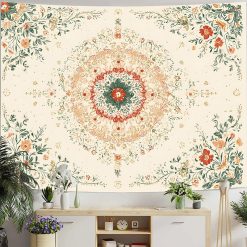 Tenture Mandala Rosace Florale Printanière