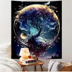 Tenture Murale Arbre de Vie Songe Lunaire