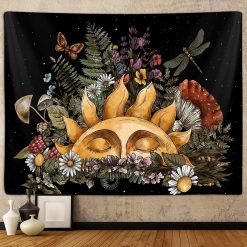Tenture Murale Bohème Soleil Somnolent et Jardin Cosmique