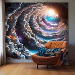 Tenture Murale Espace "Spirale des Nuages Célestes"