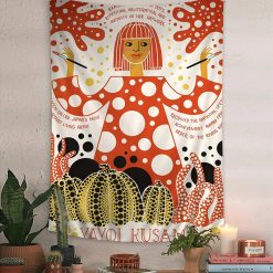 Tenture Murale Japonaise Hommage à Yayoi Kusama "Autoportrait Infini"