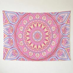 Tenture Murale Mandala « Aurore Bohème Pastel »