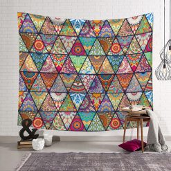 Tenture Murale Mandala « Kaléidoscope Tribal Géométrique »