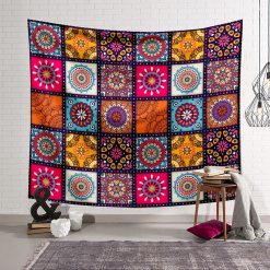 Tenture Murale Mandala « Mosaïque Bohème Éclatante »