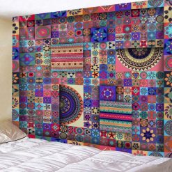 Tenture Murale Mandala « Patchwork Tribal Psychédélique »