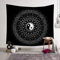 Tenture Murale Mandala « Yin Yang Nuit Mystique »