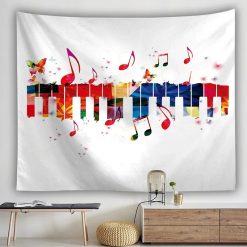 Tenture Murale Musique Clavier Arc-en-Ciel