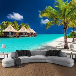 Tenture Murale Paysage Bungalows sur Pilotis