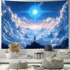 Tenture Murale Fantaisie Céleste "L’Appel de la Source Astrale"
