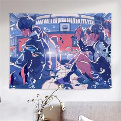 Tenture Murale Japonaise Manga « Échos Sous-Marins du Gymnase »