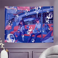 Tenture Murale Japonaise Manga « Passagers du Métro Océanique »