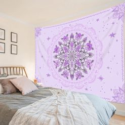 Tenture Murale Mandala « Brume Astrale Lavande »