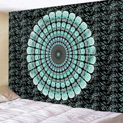 Tenture Murale Mandala "Émeraude Nocturne"