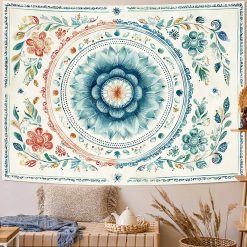 Tenture Murale Mandala Fleur de Lotus Bohème