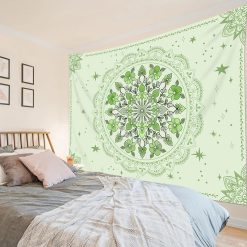 Tenture Murale Mandala « Jardin Céleste Sauge »