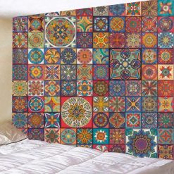 Tenture Murale Mandala « Mosaïque Kaléidoscope Bohème »