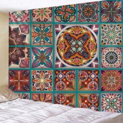 Tenture Murale Mandala « Patchwork Sacré des Couleurs »