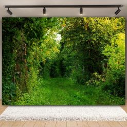 Tenture Murale Paysage "Allée Secrète au Cœur de la Verdure"